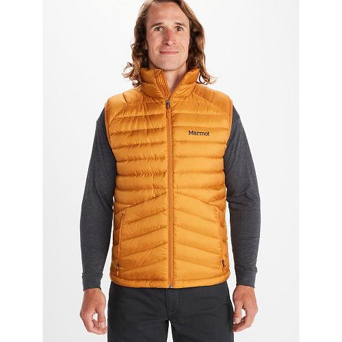 Marmot Vest Yellow NZ - Highlander Jackets Mens NZ8564021